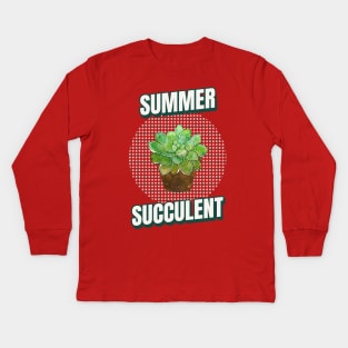 Summer Succulent Kids Long Sleeve T-Shirt